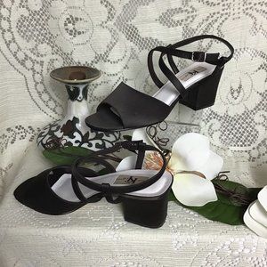 NIB- 90’s Chocolate Brown Satin Sandal